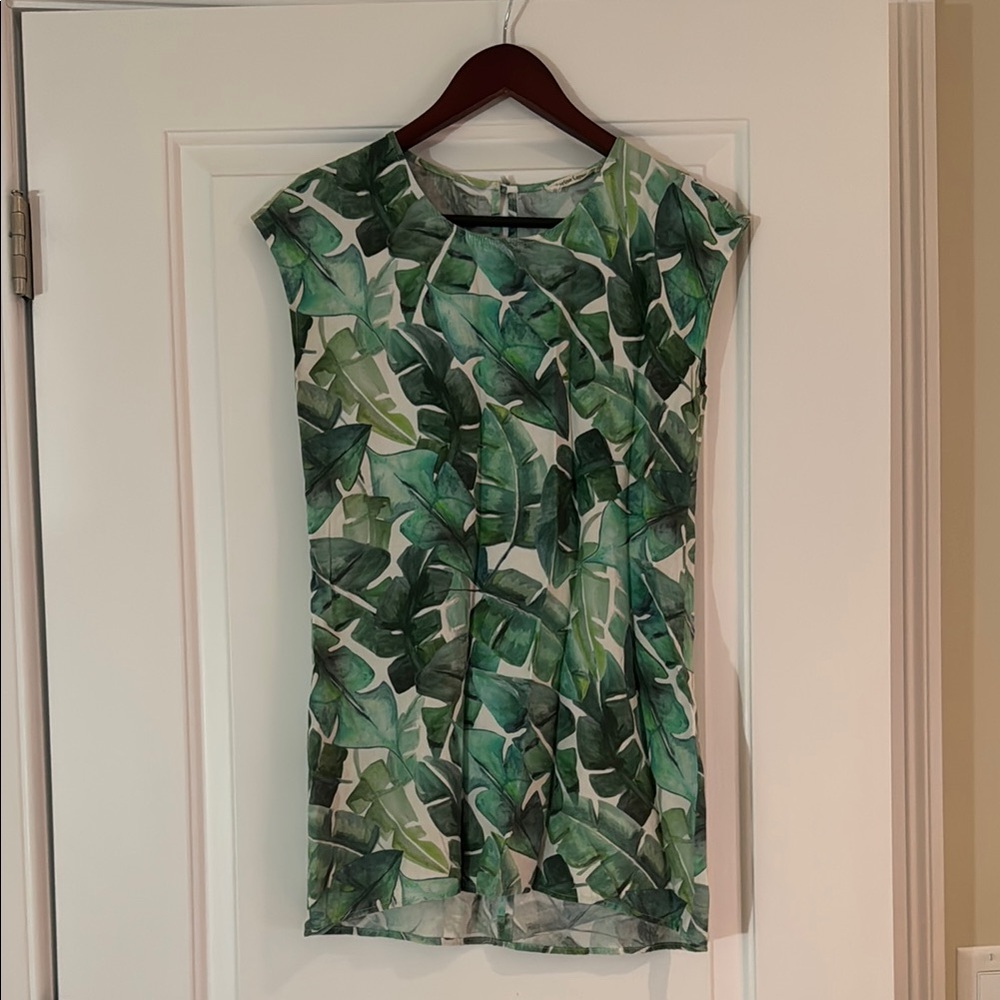 Marine Layer Leaf Print Sleeveless Mini Dress or Cover Up